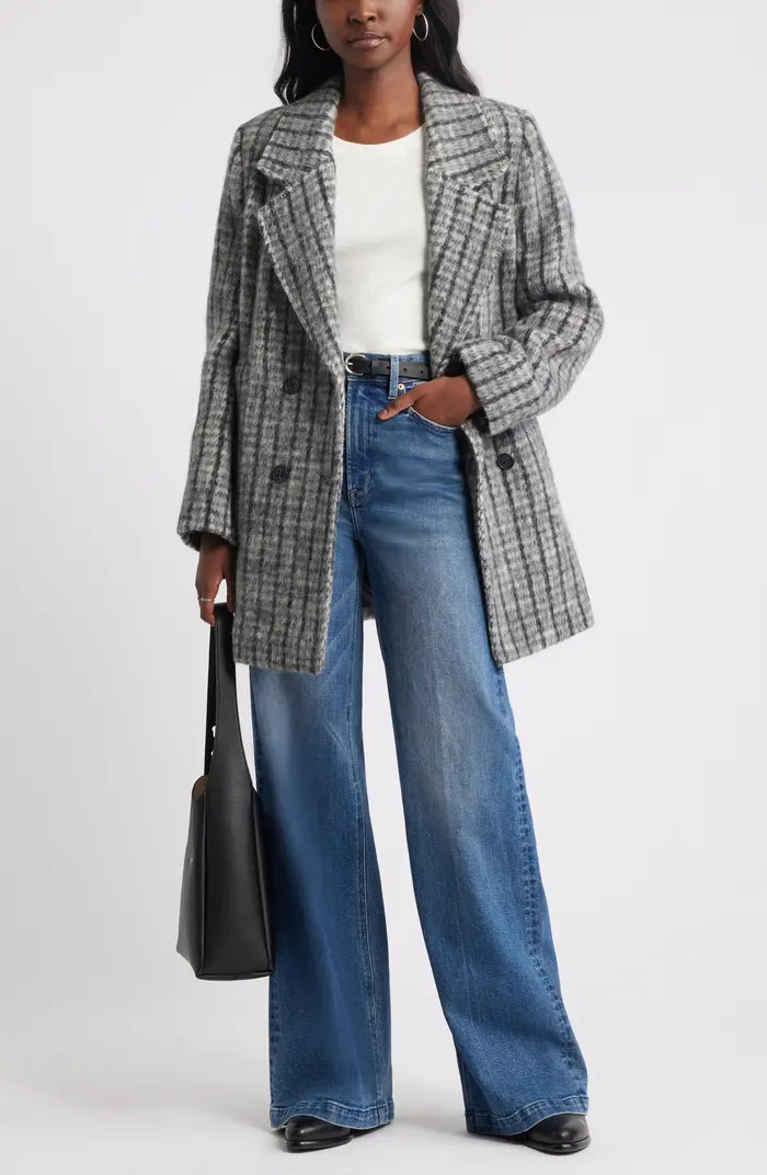 Chunky Herringbone Double Breasted Coat | Nordstrom