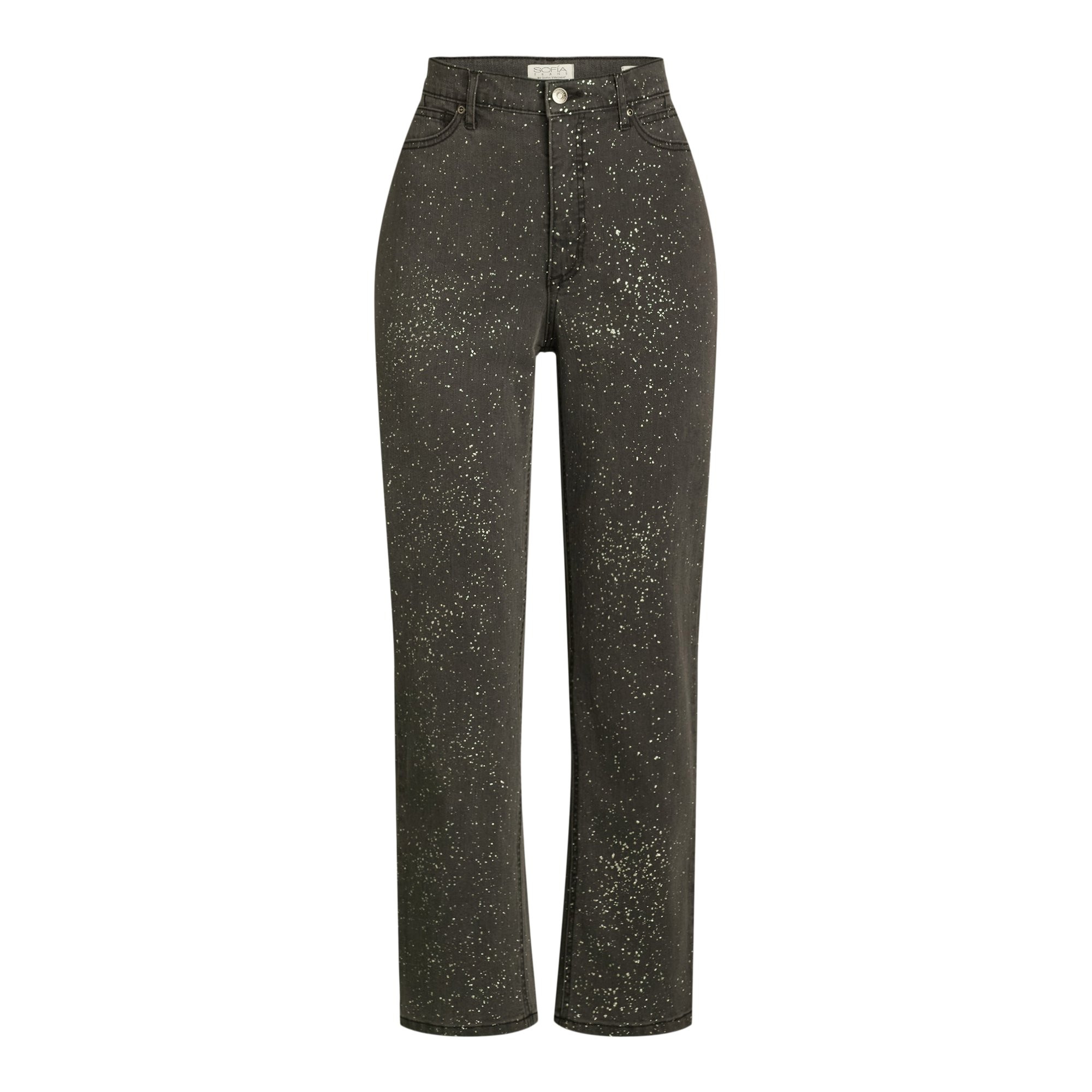 Sofia Jeans Women's Paloma Slim Straight High Rise Crop Pants, 26" Inseam, Sizes 0-20 | Walmart (US)