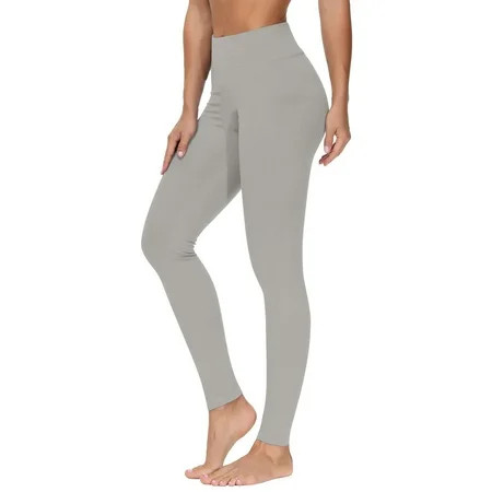 Homenesgenics Leggings for Women Clearance under $5 Women s Solid Color Yoga Sport Leggings Yoga Leggings for Women Plus Size Leggings Gray L | Walmart (US)