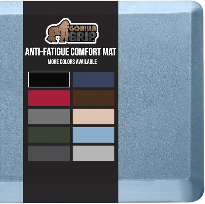 Gorilla Grip Cushioned Anti Fatigue Mats for Kitchen Floor, 39x20, Ergonomic Standing Office Desk... | Amazon (US)