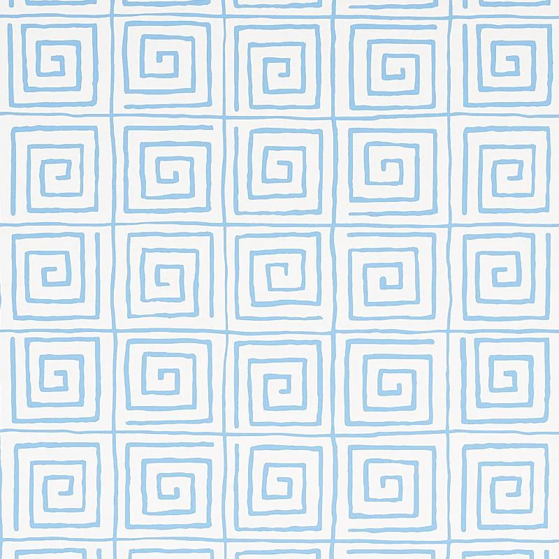 Schumacher Trousdale Aqua Wallpaper | DecoratorsBest
