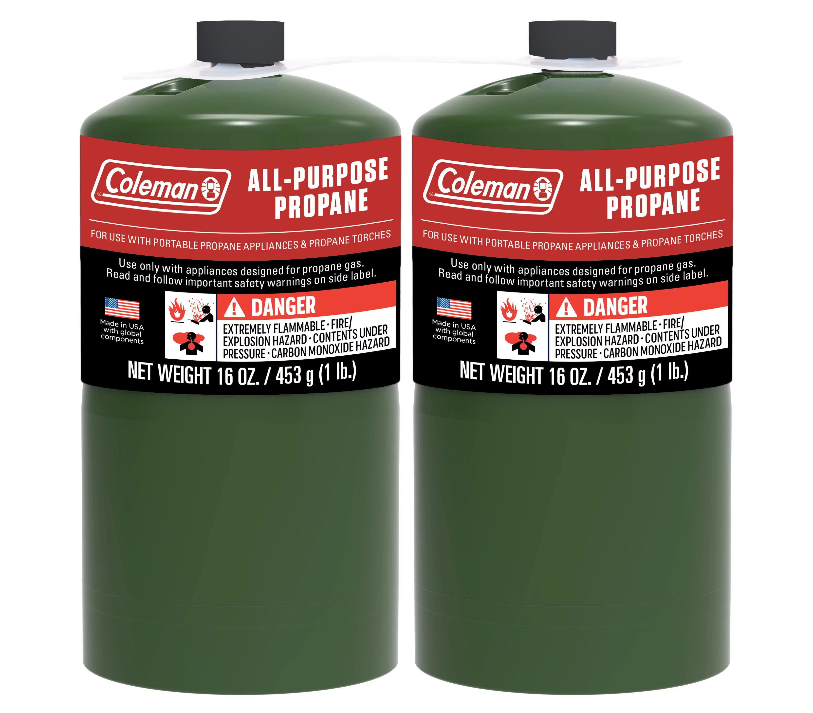 Coleman All-Purpose Propane Gas Cylinder, 16 ounce, 2-Pack - Walmart.com | Walmart (US)