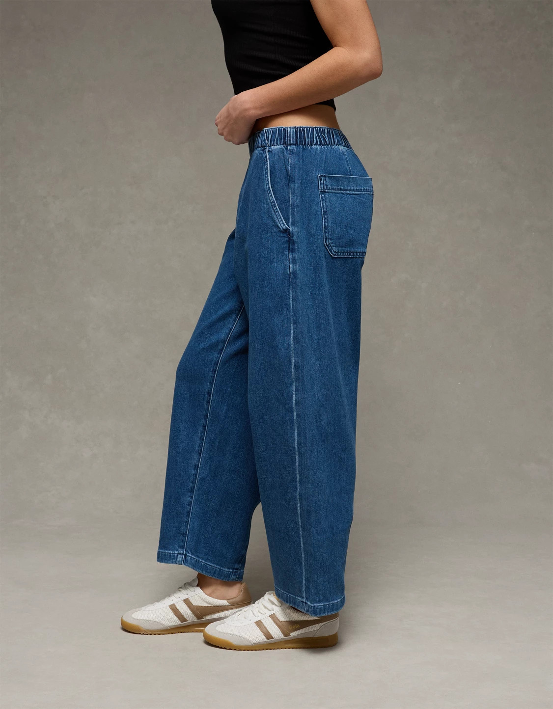 AE Low-Rise Pull-On Baggy Jean | American Eagle Outfitters (US & CA)