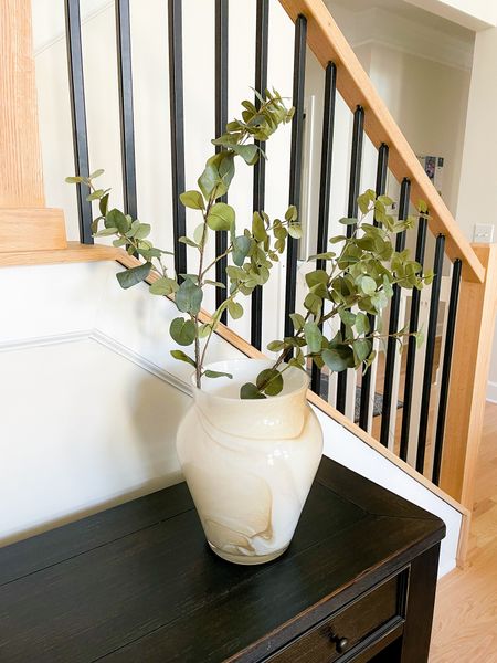 White vase with eucalyptus stems ❤️ home decor. Vases. Greenery. Indoor plants 

#LTKunder50 #LTKunder100 #LTKhome