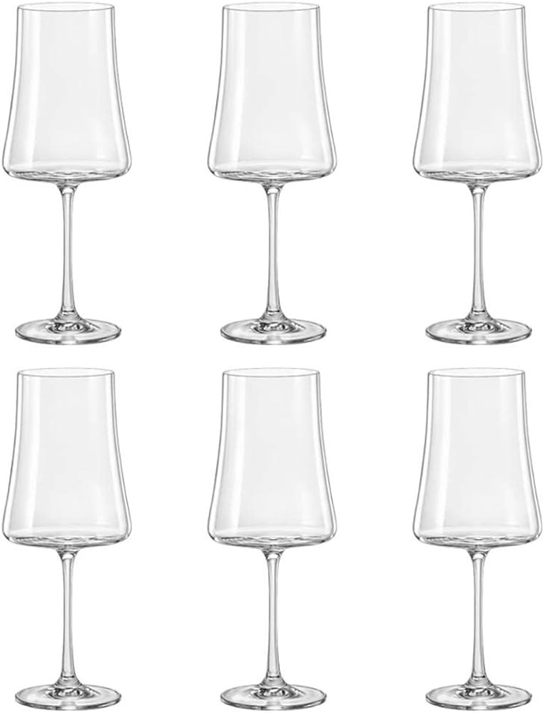 Jogo de 6 Taças Vinho Tinto Xtra Cristal 460ml A24cm | Amazon (BR)