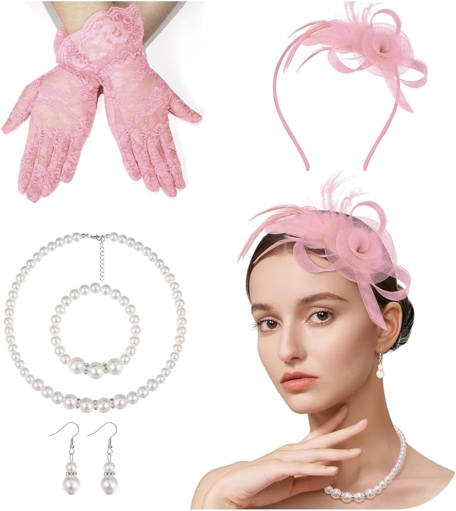 Fascinators Hats for Women Tea Party Feather Headband Kentucky Derby Headwear Fascinator 1920s La... | Amazon (US)