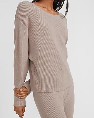 Ribbed Crew Neck Sweater | Express