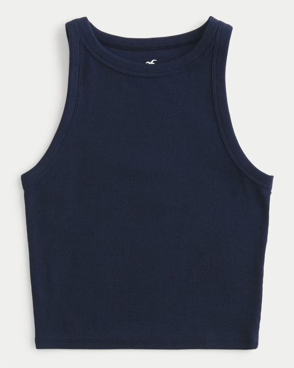 Ribbed High-Neck Tank | Hollister (US)