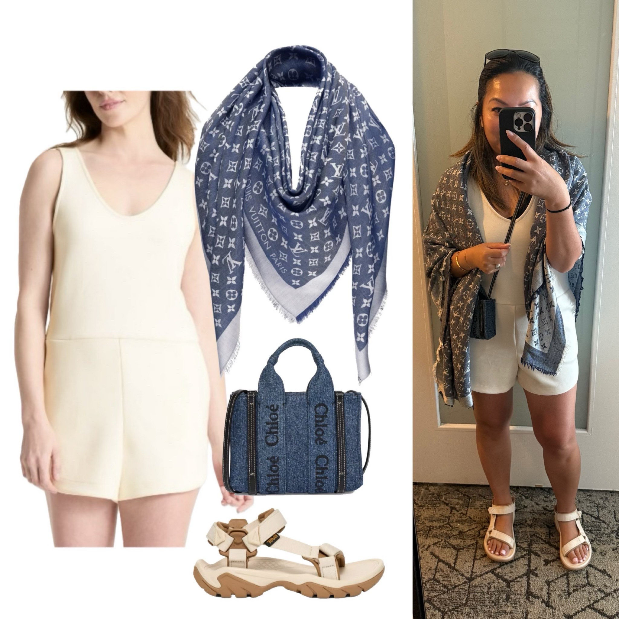 Jumper - Target 
Scarf 🧣- Louis Vuitton 
Chloe tote
Teva sandals 🩴 

#LTKStyleTip #LTKItBag #LTKShoeCrush