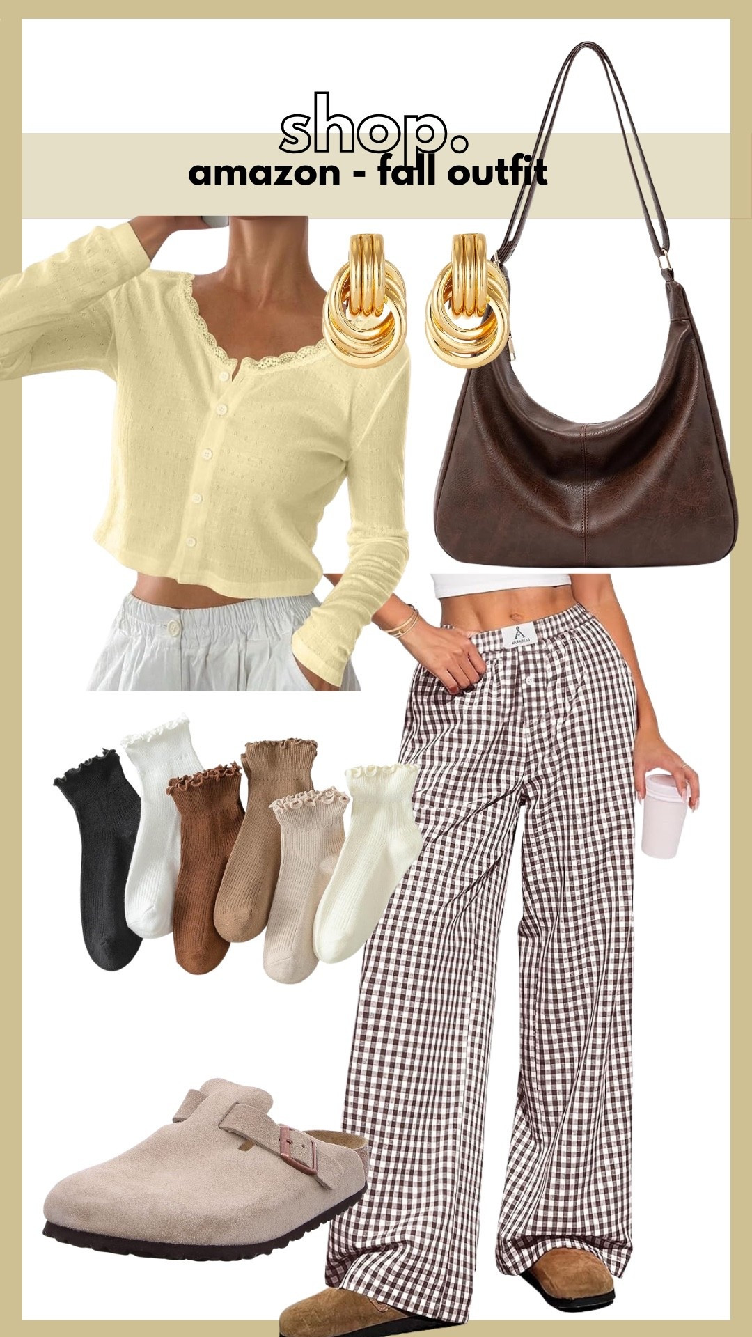 Amazon outfit, fall outfit, pajama pants, socks, shoulder bag, Birkenstocks 

#LTKStyleTip #LTKSeasonal #LTKShoeCrush