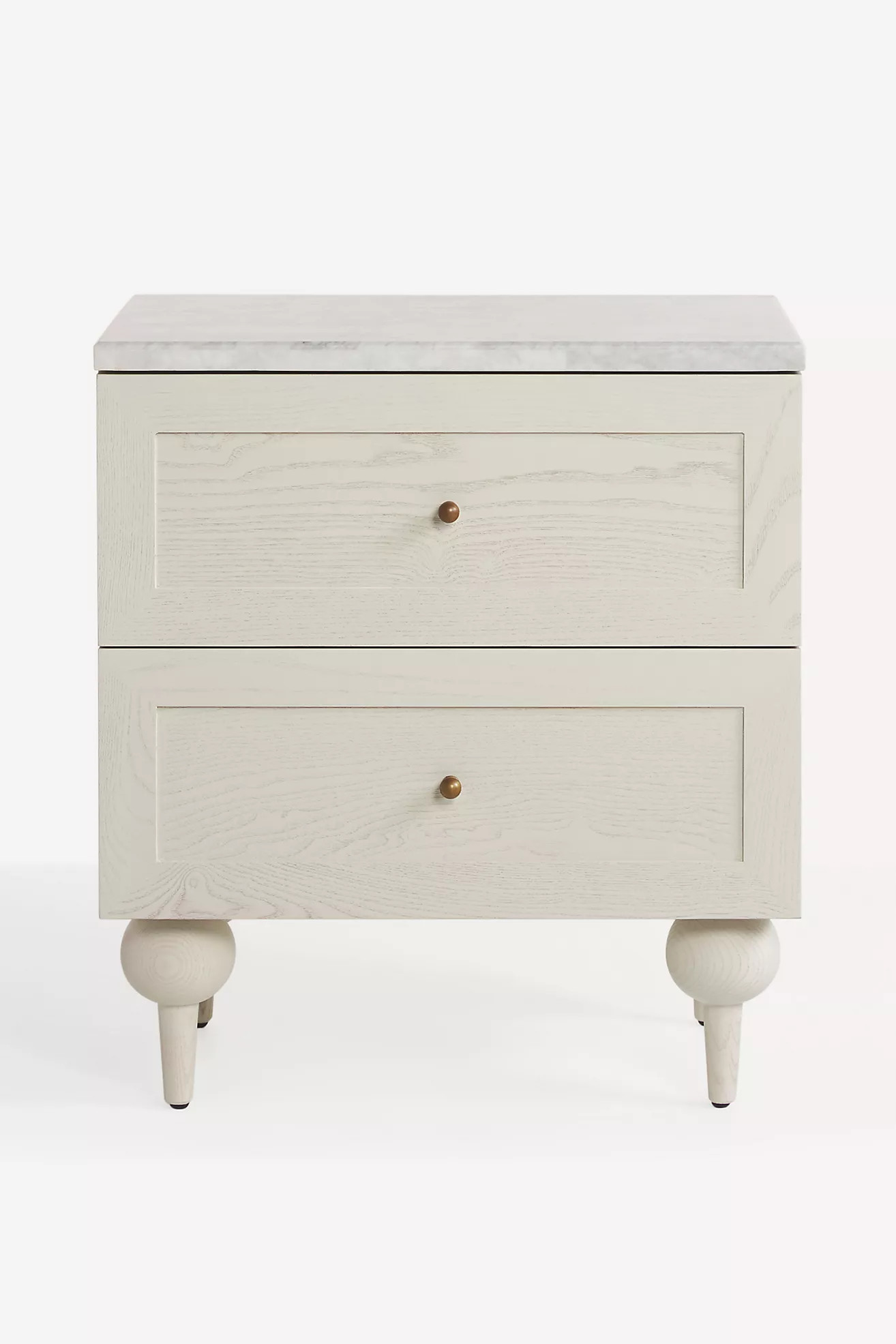 Fern Marble Top Two-Drawer Nightstand | Anthropologie (US)