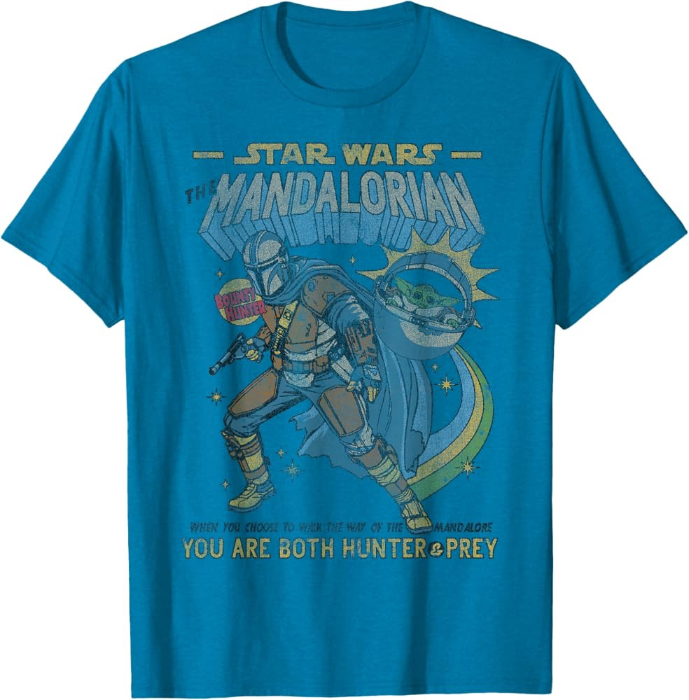 Star Wars Mandalorian Comic Poster T-Shirt | Amazon (US)