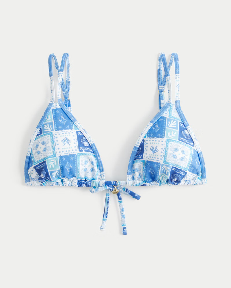 Double Strap Triangle Bikini Top | Hollister (US)