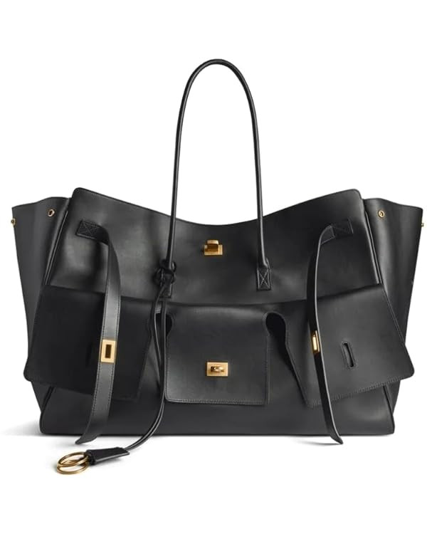 Cowhide tote bag fashionable high-end large bag handbag large capacity ladies motorcycle bag | Amazon (US)