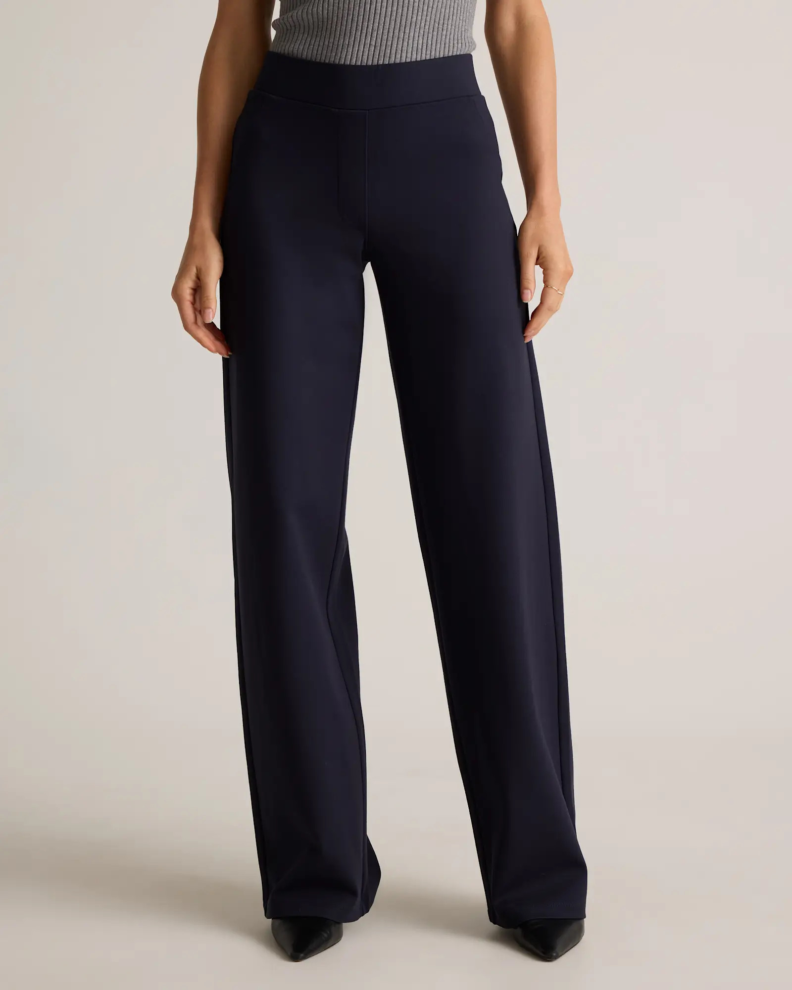 Ultra-Stretch Ponte Wide Leg Pants | Quince