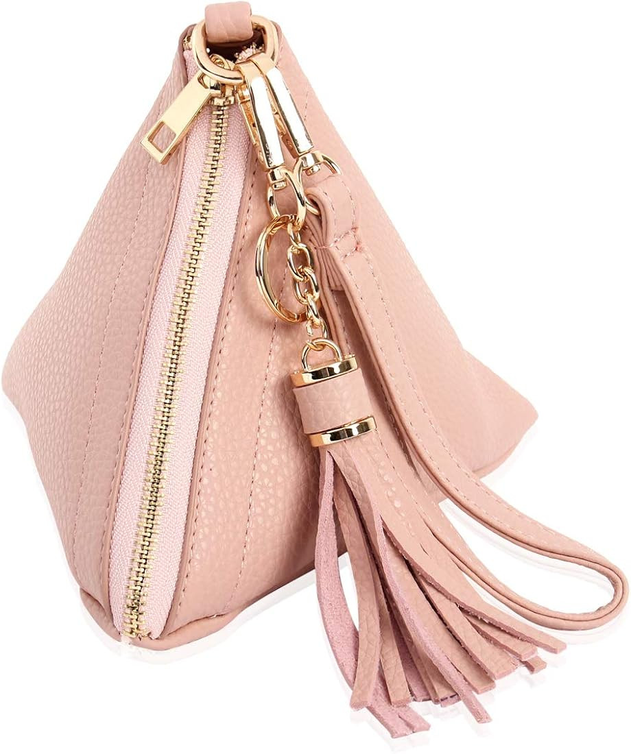 Triangle Vegan Leather Wristlet Clutch Purse Handbag - Pyramid Evening Cocktail Pouch Wallet Detacha | Amazon (US)