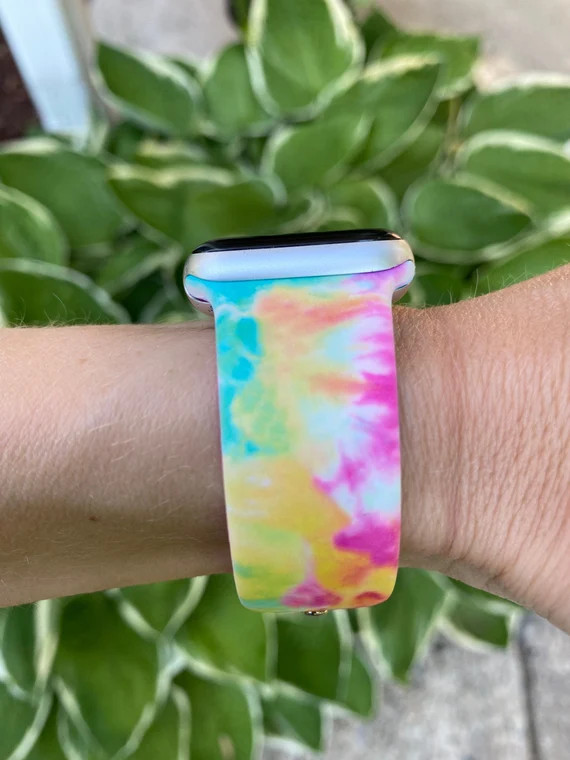 Tie Dye Apple Watch Band NEON 38mm 40mm 42mm 44mm S/M M/L Series 5, Series 4, Series 3, Series 2 ... | Etsy (US)