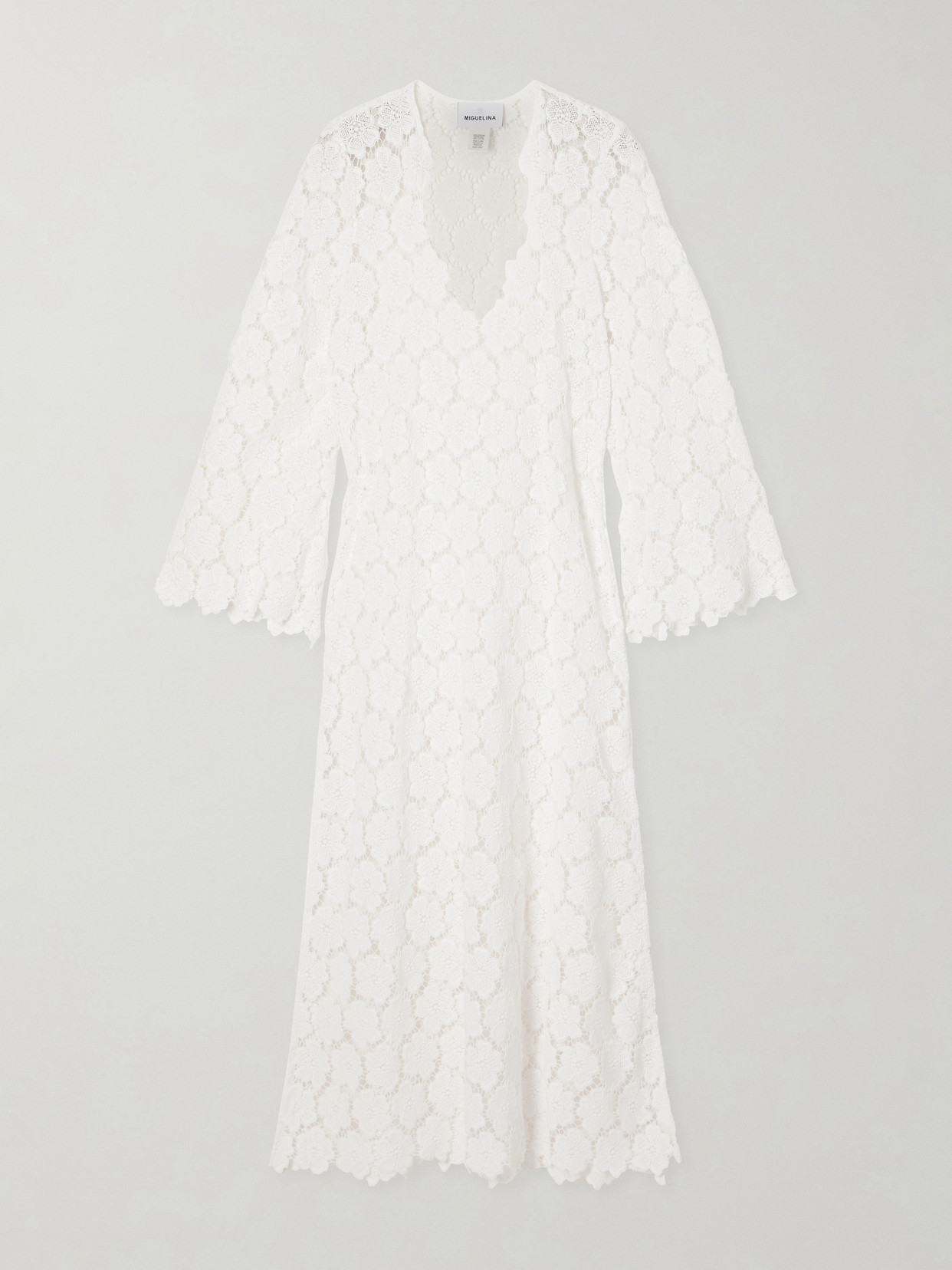 Miguelina - Arelis Crocheted Cotton Maxi Dress - White | NET-A-PORTER (US)