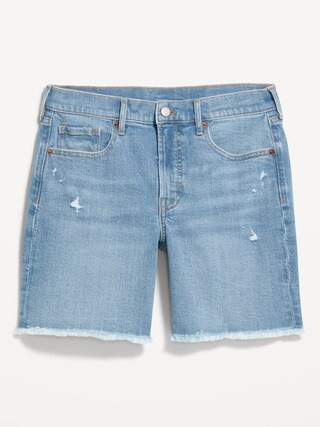 High-Waisted OG Jean Cut-Off Shorts -- 7-inch inseam | Old Navy (US)