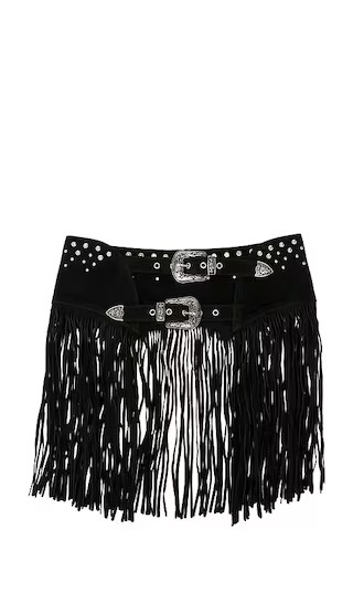 Fringe Studded Belt in Black | Revolve Clothing (Global)