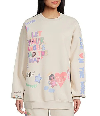 The Mayfair Group Angel Numbers Coordinating Crewneck Sweatshirt - M/L | Dillard's