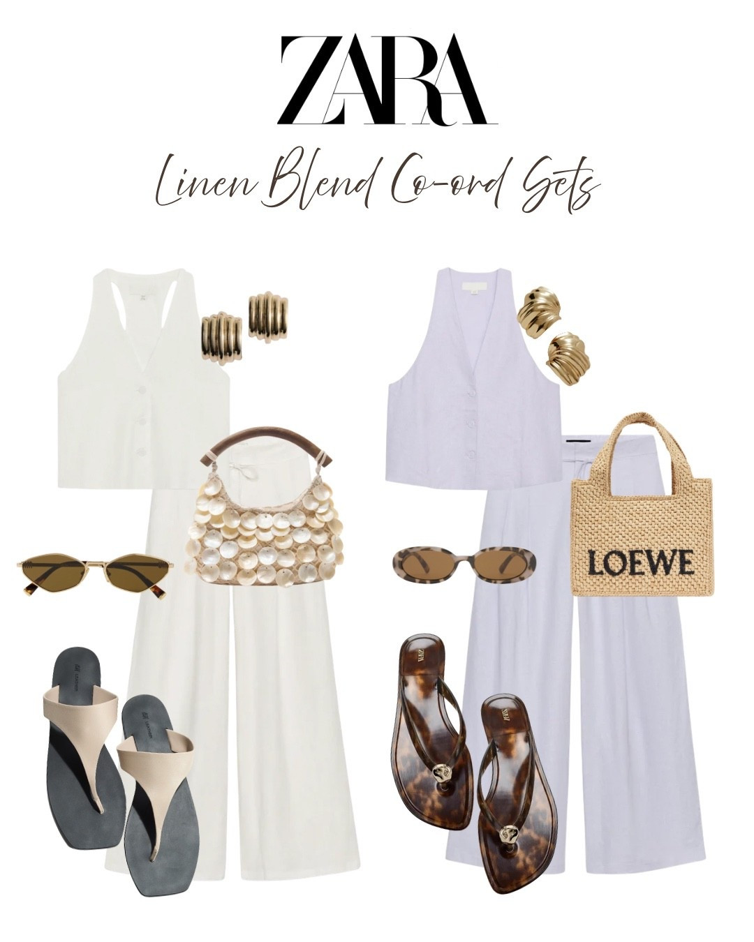 ZARA - New in linen-blend sets! Looove the lilac one, so pretty and white is such a staple. Perfect sets for holiday

#LTKspring #LTKsummer #LTKuk