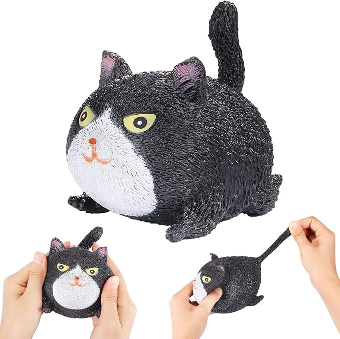 Funny Cute Cat-Shaped Ball Stress Relief Toys Cat Squishy Stress Balls Toy for Kids Adults,Pinch,... | Amazon (US)