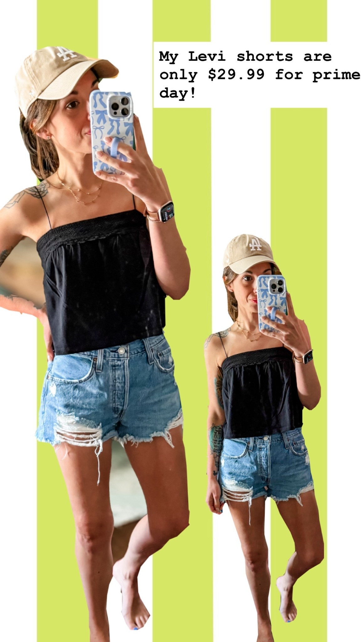 LEVI SHORTS: I recommend sizing up at least 1 size from your true. I am a true size 24, and I prefer 25’s in Levi jeans and 26’s in their shorts.

#levis #shortsforwomen #summeroutfit #primeday

#LTKFindsUnder50 #LTKStyleTip