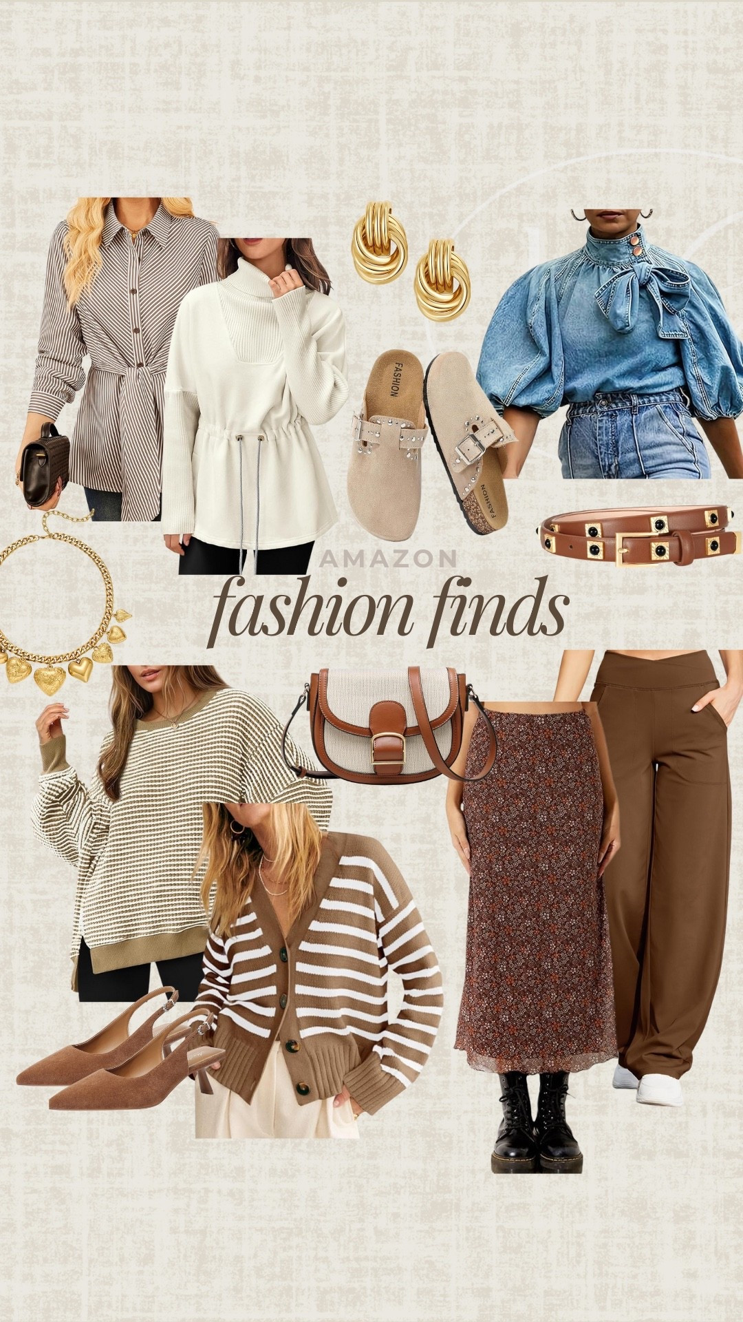 I love the denim shirt and stripe cardigan. The brown pants would be perfect for work with the stripe button up  

#LTKPlusSize #LTKootd #LTKFindsUnder100