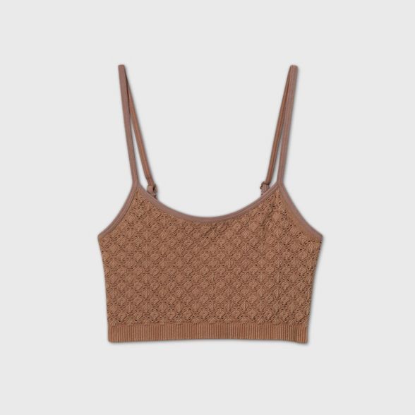 Women's Textured Seamless Longline Bralette - Colsie™ | Target