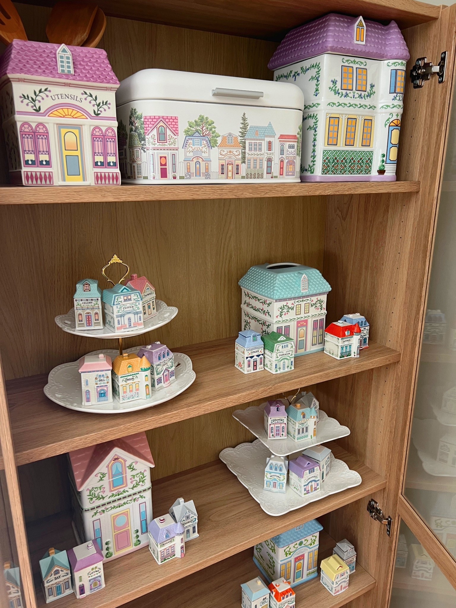 Full Lenox Spice Village collection on display perfect for the spring time and decor. 