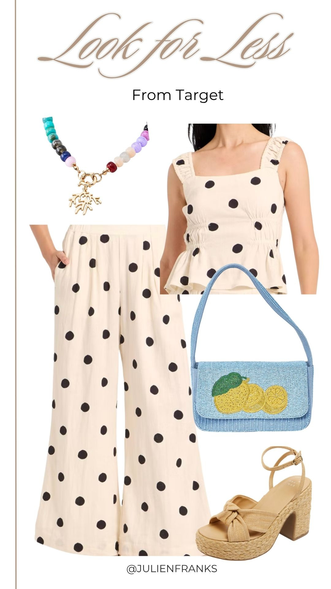 Such a cute polka dot set and an affordable find — adding a beaded bag and heels makes it perfect for dressing up! 

 

#LTKootd #LTKSeasonal #LTKTravel