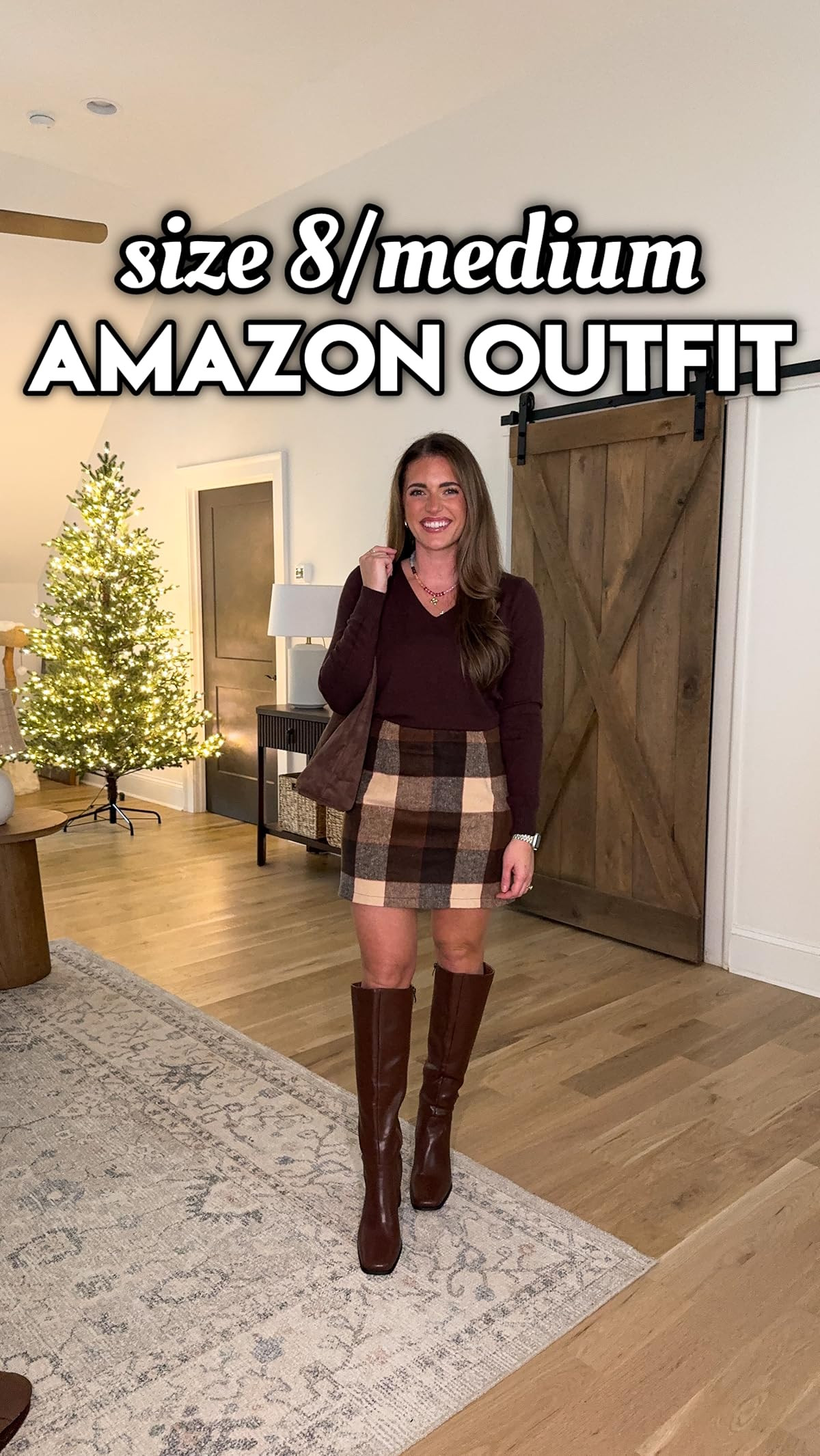 IDEALSANXUN Womens High Waist Plaid Skirt Bodycon Pencil Wool Mini Skirts | Amazon (US)