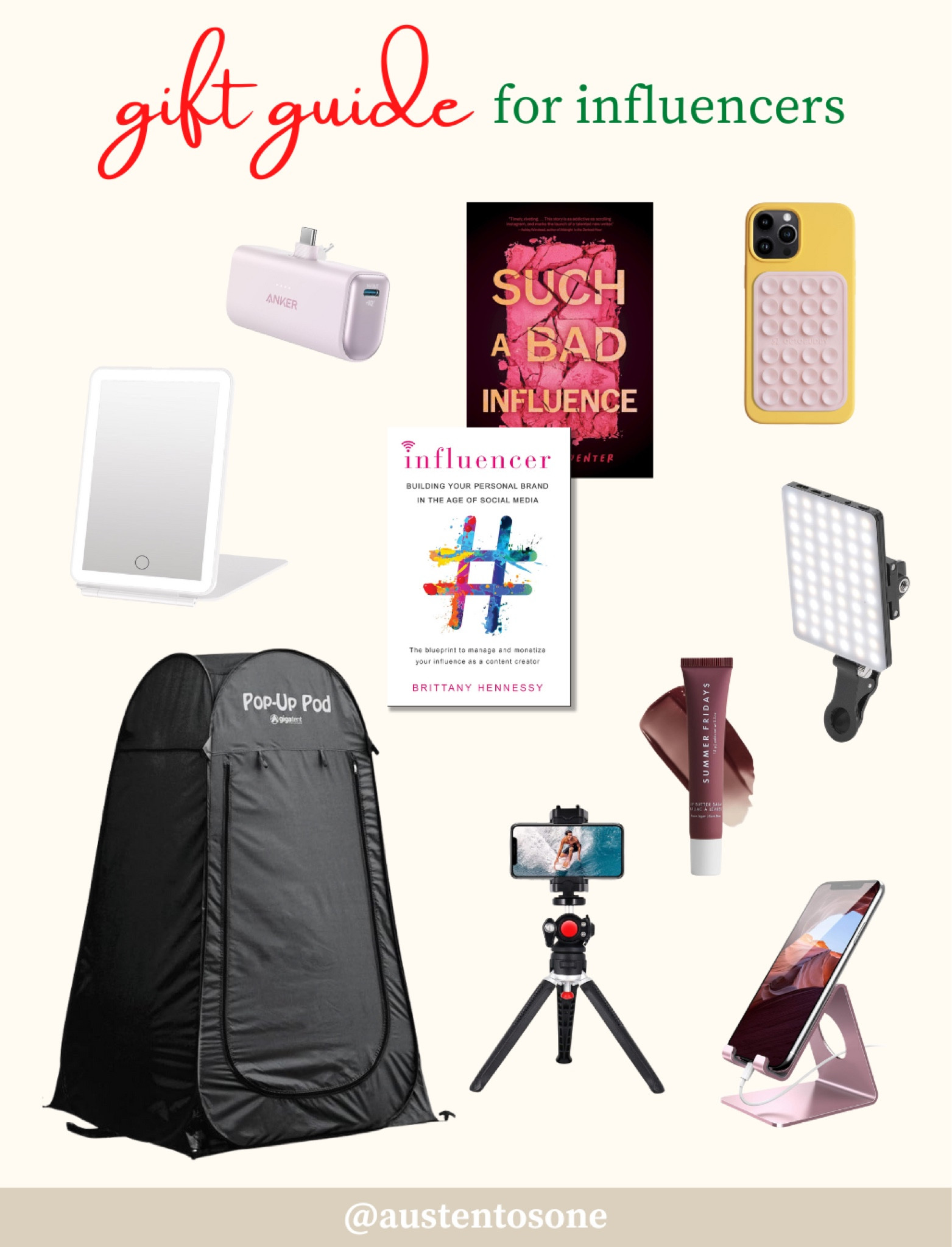 What should you gift to the content creator in your life? I’ve rounded up some of my favorite filming gear and resources for influencers plus threw in a fun mystery about an influencer and every influencers favorite lip balm  

#LTKGiftGuide #LTKHoliday #LTKSeasonal