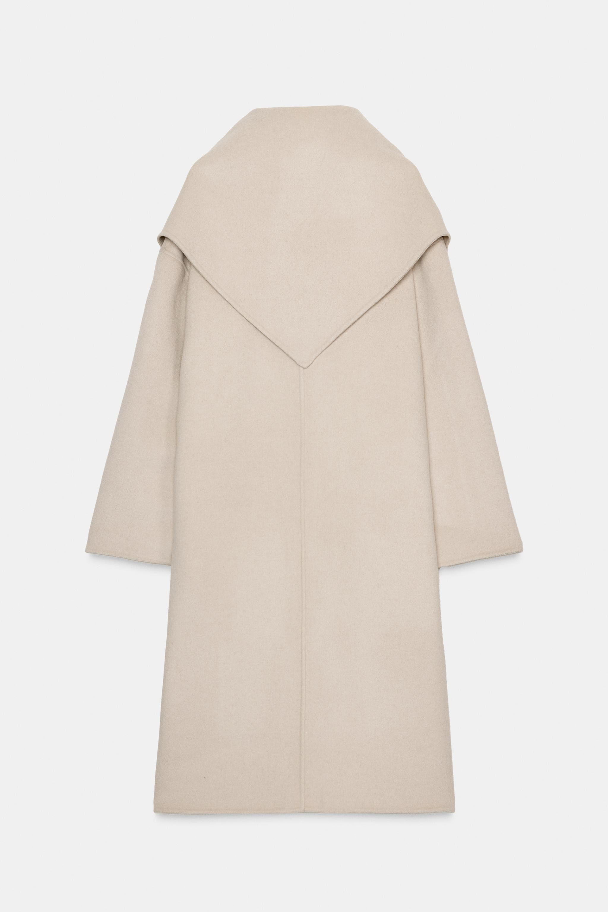 OVERSIZED WOOL BLEND COAT WITH SCARF ZW COLLECTION | Zara UK