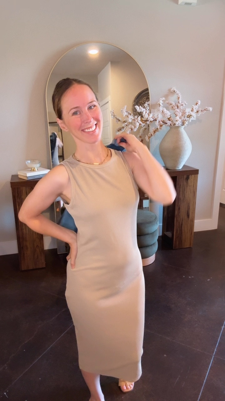 Love this super lightweight midi dress I found for summer! It’s under $30 right now on sale! 

Ps. Not a baby bump- i ate a sub sandwhich for lunch and it’s showing 

#LTKPetite #LTKSaleAlert #LTKFindsUnder50