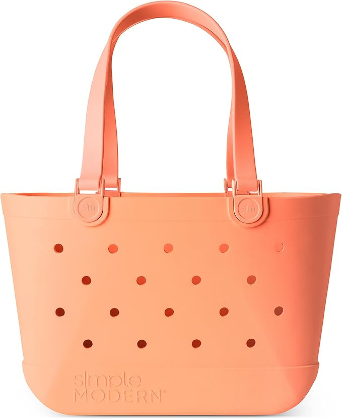 Simple Modern Beach Bag Rubber Tote | Waterproof Large Tote Bag with Zipper Pocket for Beach, Poo... | Amazon (US)