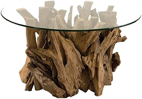 Amazon.com: Uttermost Driftwood Glass Top Cocktail Table, Teak : Home & Kitchen | Amazon (US)