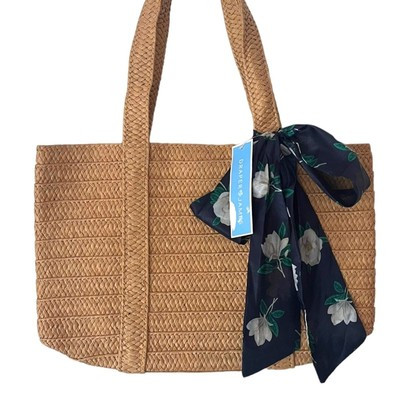 DRAPER JAMES Everyday Straw Bag Beach Summer Tote Lined New With Tags 15x10 | eBay US