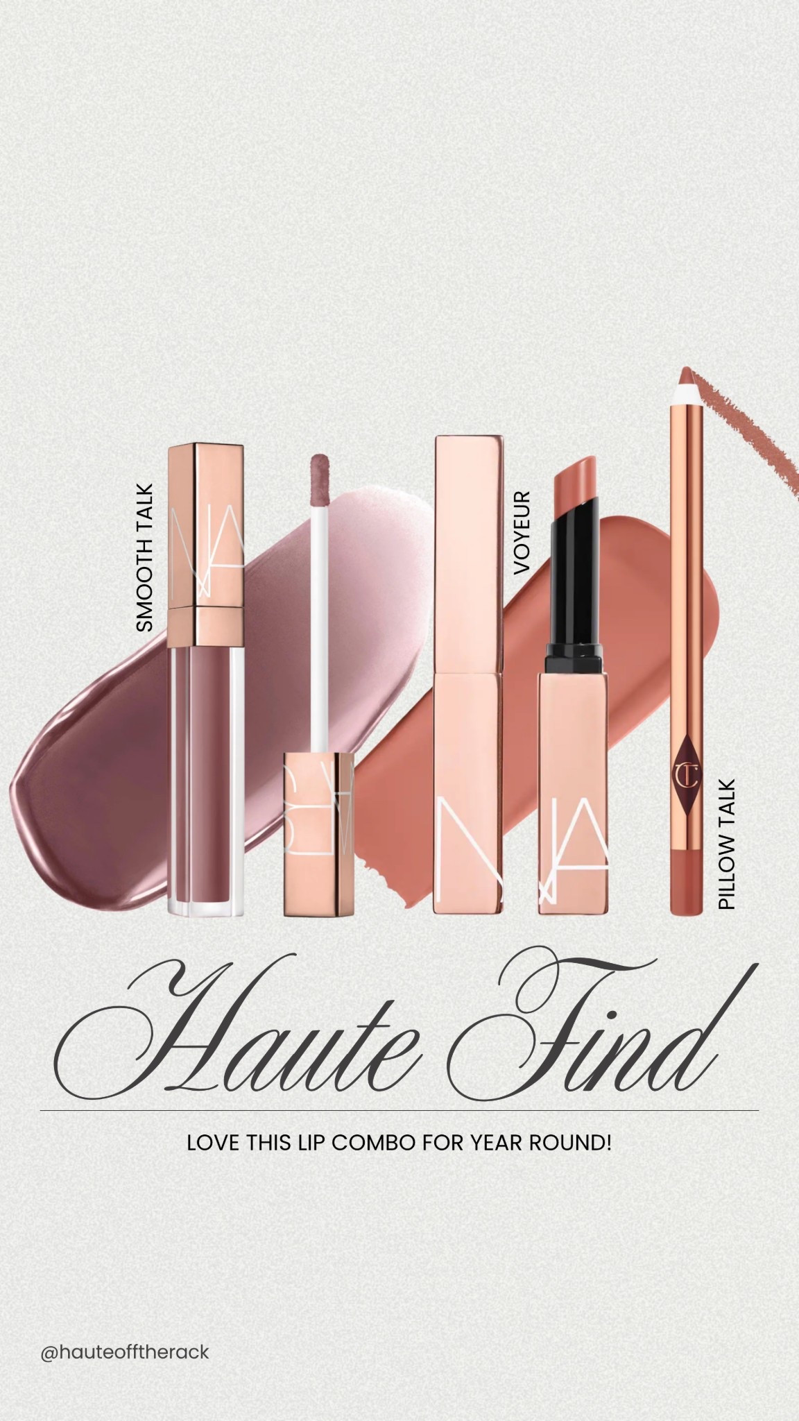 Love this lip combo for year round! 
Charlotte tilbury lipliner in pillow talk
nars gloss in smooth talk
Nars lipstick in voyeur!

#lipcombo #beauty #nars #lipstick #viralbeauty #lipliner #sephora #charlottetilbury

#LTKBeauty