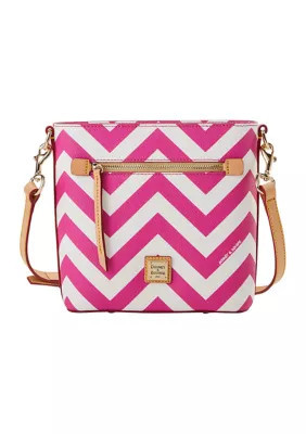 Dooney & Bourke Chevron Small Zip Crossbody Bag, Fuchsia | Belk