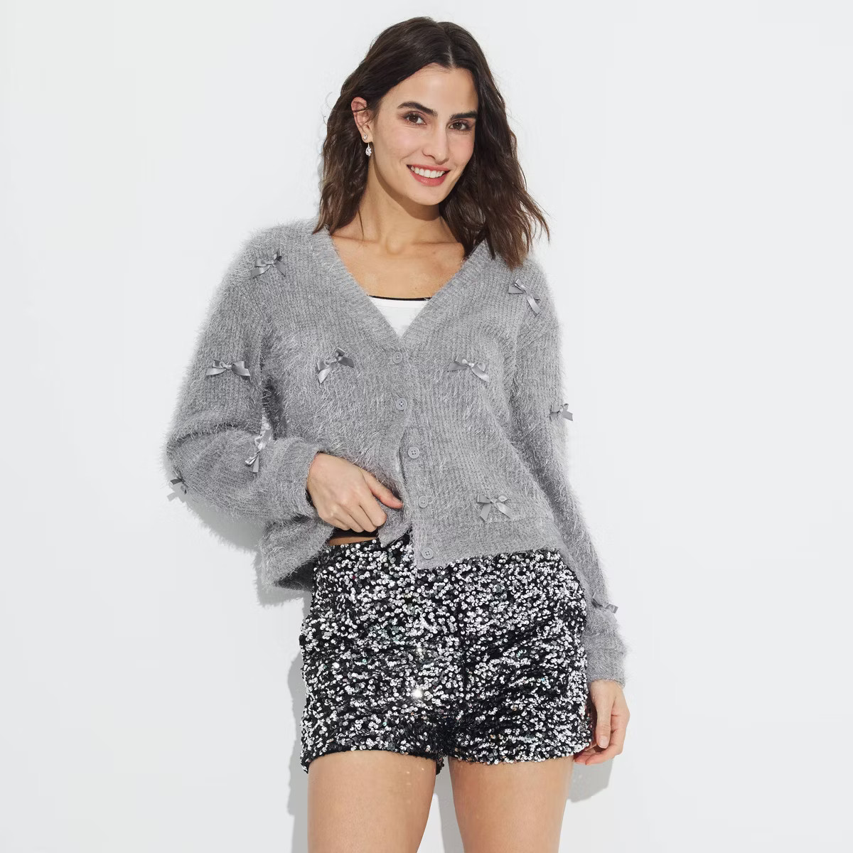 Women's Bow Embellished Cardigan - Wild Fable™ | Target