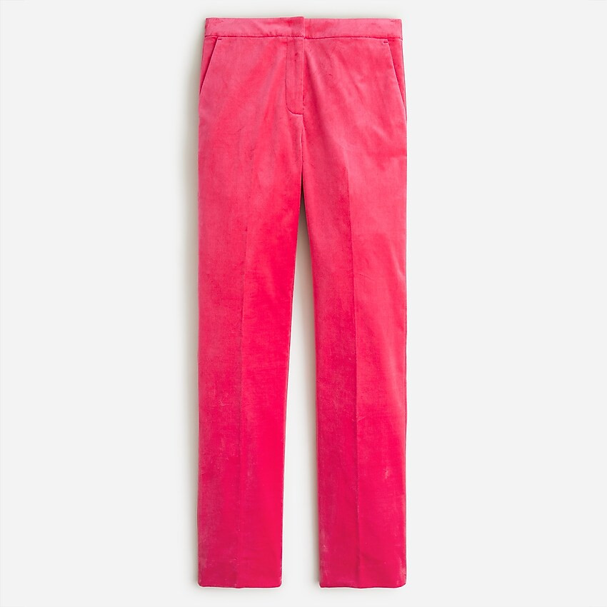 Full-length Kate straight-leg pant in stretch velvet | J. Crew US