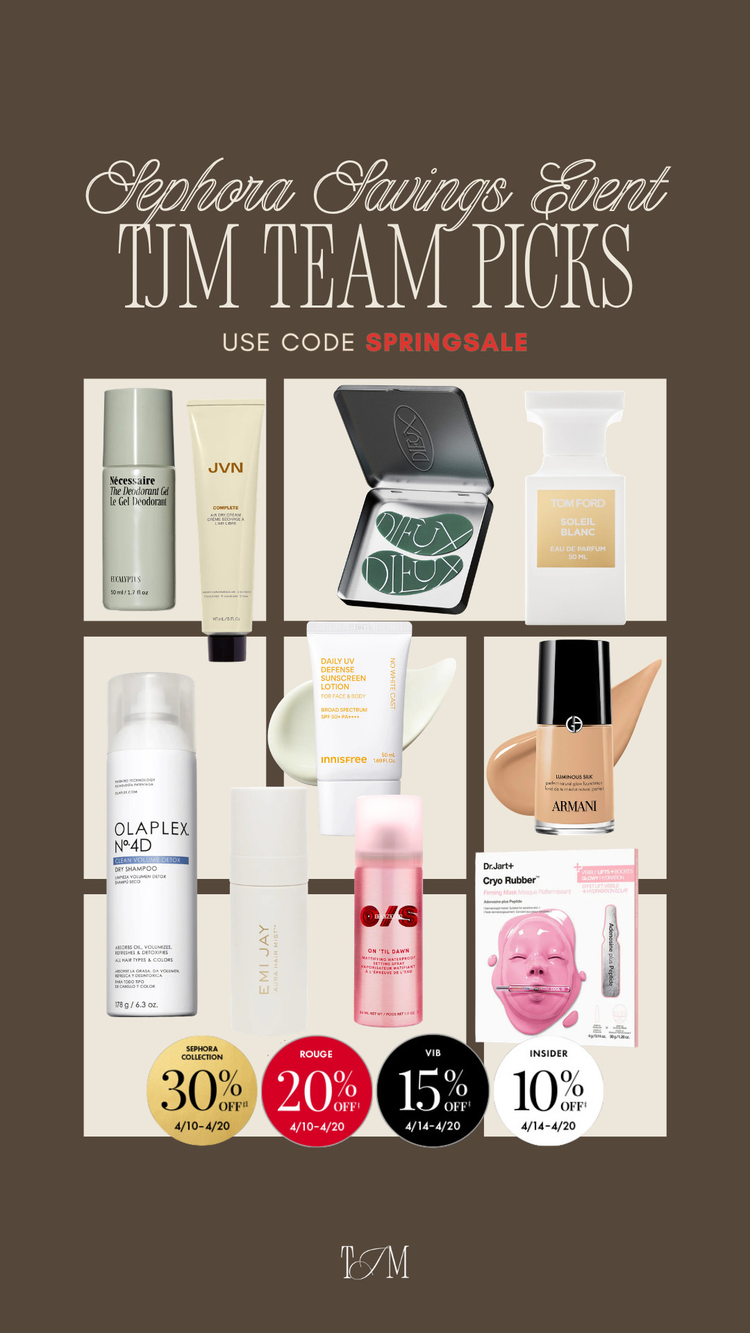 What my team is loving from the sephora 🤍 these are the products we keep reaching for and actually repurchase… a mix of skincare, hair, and everyday staples that just work. Starting TODAY (4/10) for ROUGE members with code SPRINGSALE so it’s the perfect time to try them.
spring outfits 2026, spring dresses, date night outfits, vacation outfits beach, easter outfits women, plus size fashion, business casual workwear, country concert outfits, easter dress women, easter basket teen girl, skincare routine, haircare favorites, sephora sale, everyday essentials 

 #LTKmorningroutine #LTKselfcare #LTKBeauty