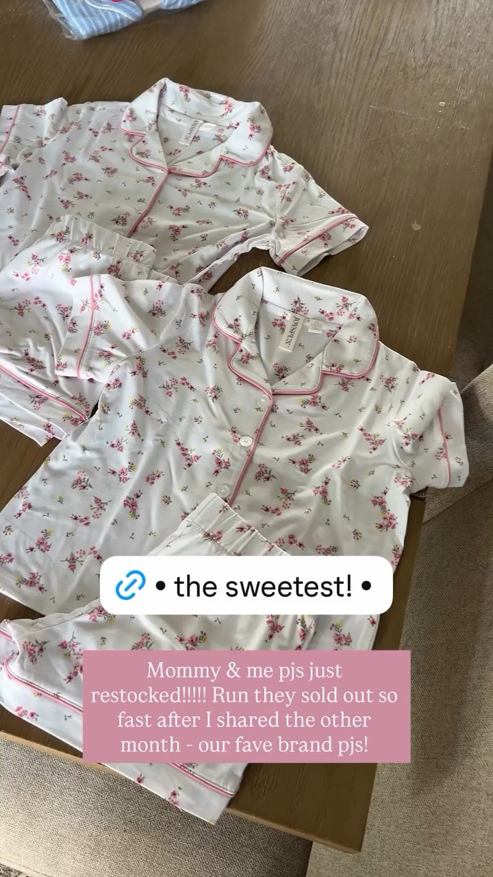 Mommy & me pjs just restocked!!!!! Run they sold out so fast after I shared the other month - our fave brand pjs!