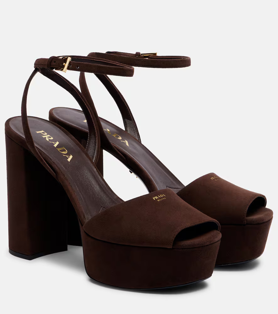 Prada 115 suede platform sandals | Mytheresa (US/CA)