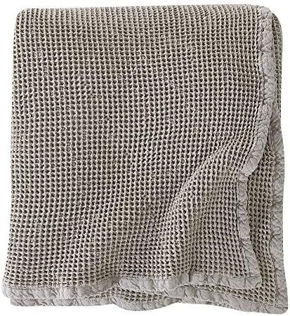 Brielle Home Darren 100% Cotton Waffle Weave Thermal Blanket, Grey, King/Cal King | Amazon (US)