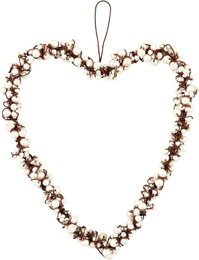 Mud Pie Beaded Heart Sitters, White | Amazon (US)