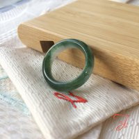 Special Grade A Burmese Tea Green Jadeite Jade Ring, & White Yuang-Young Band, Ring Us8 1/2, 緬甸鴛鴦茶綠翡翠戒圈 | Etsy (US)