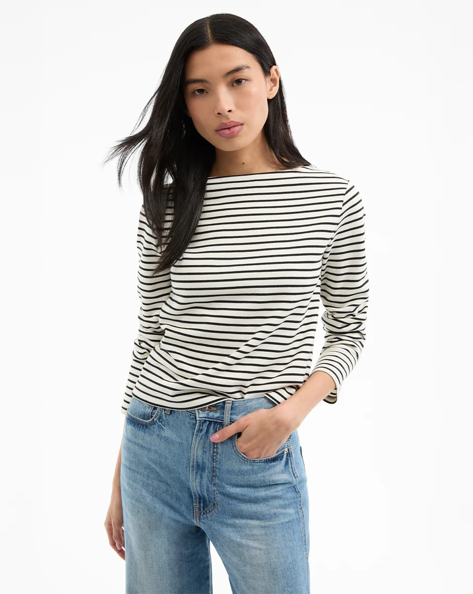 Hovey Striped Top | Veronica Beard